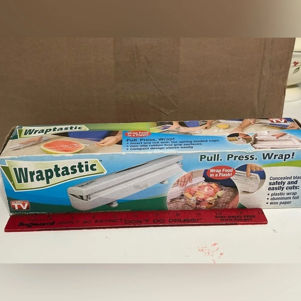 Wraptastic Pull Press Wrap-Wrap Food In A Flash. As Seen On TV New
